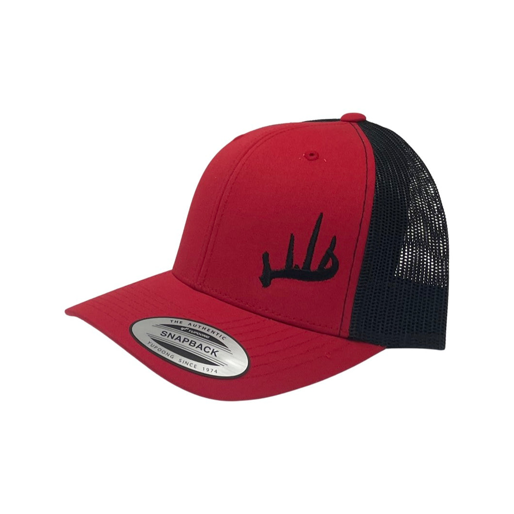 Bent Brim Black Mesh Hats